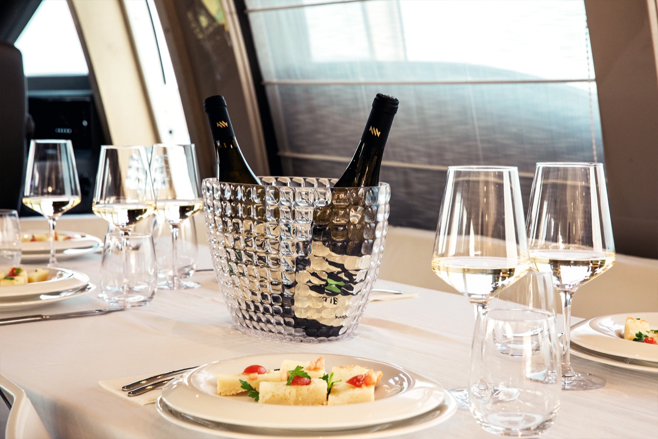 Private wine tasting at sea yacht Mediterranean Sicily